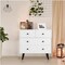 4 Drawer Dresser, Wooden Chest of Drawers, Freestanding Storage Cabinet with Legs and Metal Handles, Contemporary Storage Drawer for Bedroom, Living Room, Cloakroom, and Nursery Room (White)
